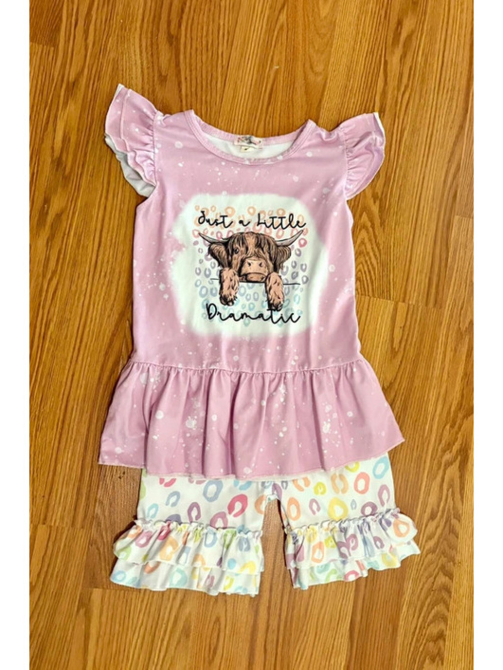 Size 4 Highland Cow Short Set boutique